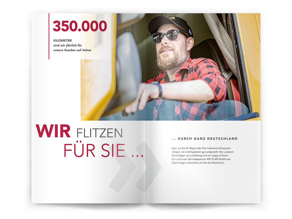 kreative Broschüre zum Markenauftritt