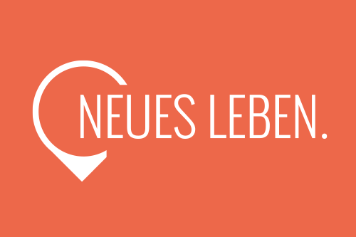 Das Logo einfarbig auf vollfarbigen Hintergrund.