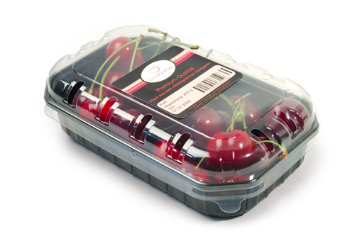 Gestaltung von Etiketten für Obstverpackung.